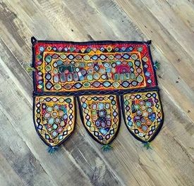 Mirror Work Embroidered Fabric