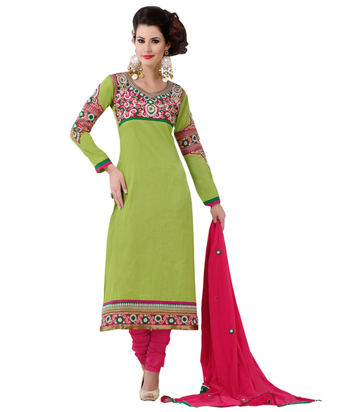 Green Embroidered Salwar Kameez