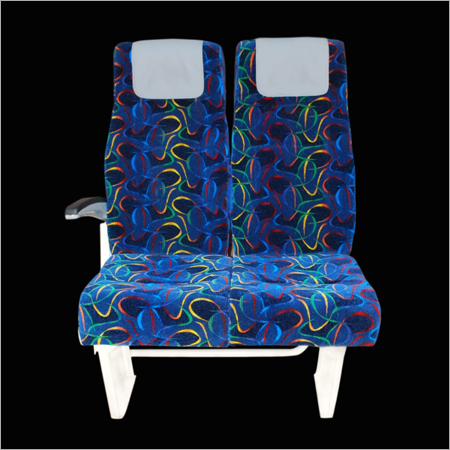 2x2 Semi Delux Bus Seat - Fabric Metal, 700x500x1000 mm, Blue | Durable Design, Comfortable Seating, Easy Installation