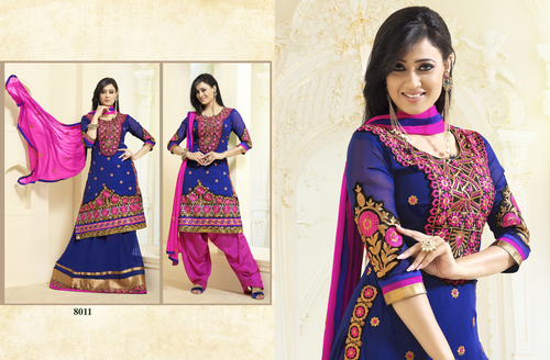 Latest Blue Anarkali Salwar Kameez