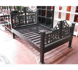 Rajasthani Carved Wood Bed Frame (full size) Rajasthani Carved Wood Bed Frame (full size)