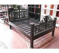 Rajasthani Carved Wood Bed Frame Full Size