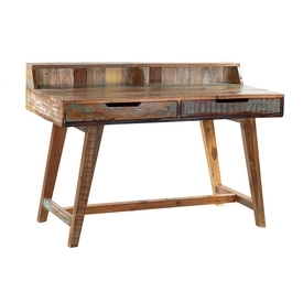 Reclaimed Wood Desk With Drawers