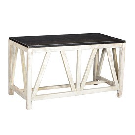 Writing Table with Iron Top By FURNITURE CONCEPTS