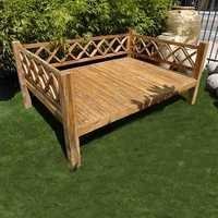 Diamond Rail Teak Daybed