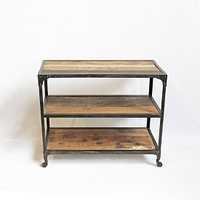 Industrial Wood and Iron Console
