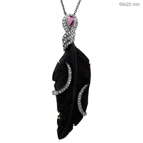 Gemstone Diamond Pendant