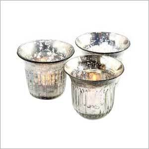 Antique Glass Tealight Holders - Varying Diameter, Height, Round Shape | Elegant Design, Durable Glass, Ambient Lighting, Vintage Style