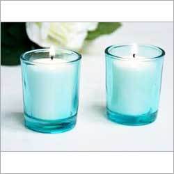 Glass Candle Holders - Glass 2.5x2 Inches Blue | Elegant Design Durable Ambient Lighting