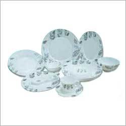 Glass Dinner Set - Durable Glass, White, Chip Resistant, Lightweight, Dishwasher & Microwave Safe, Scratch Resistant