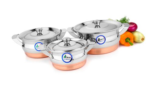 Handi 3 pc set copper bottom