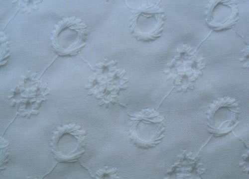 Schiffli White Cotton Fabric