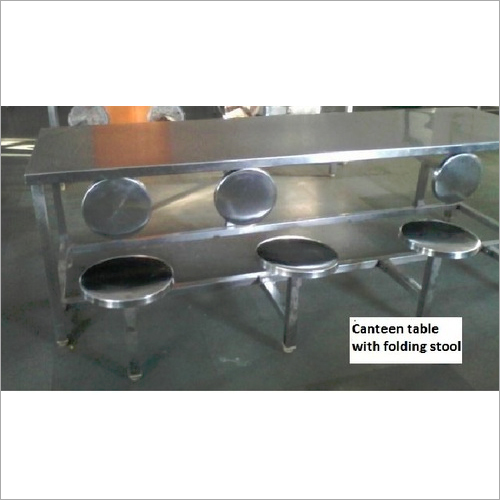 Metal Canteen Table - Color: Sliver