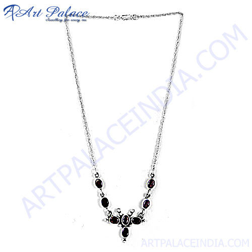 Party Wear Designer Silver Necklace