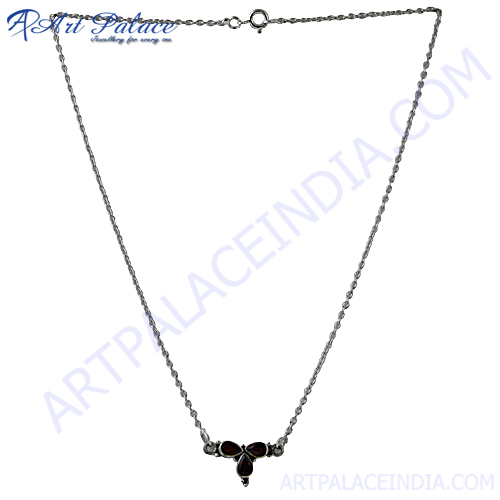 Party Wear Designer Silver Necklace