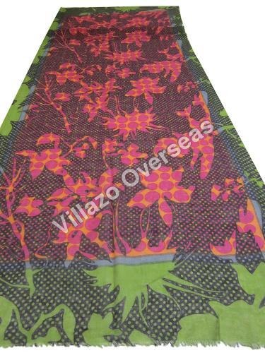 Designer Linen Scarves - Viscose Linen 70x200 cms, Multicolor | Soft Texture, Screen Printed, Lightweight, Durable