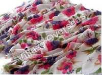 Cotton Printed Scarves - Cotton, Variable Dimensions, Floral Print | Soft Texture, Tear Resistant, Colorfast, Perfect Finish