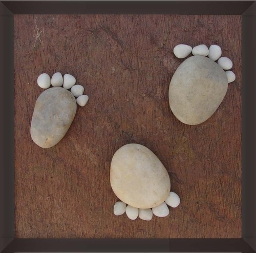 3d Art In Stone Footprint