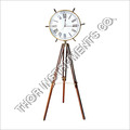 Antique Table Decor Giftz Clock With Tripod 