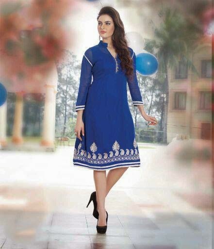 Blue Designer Dress