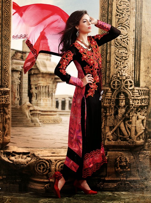 Black & Orange Out-Fit Dress