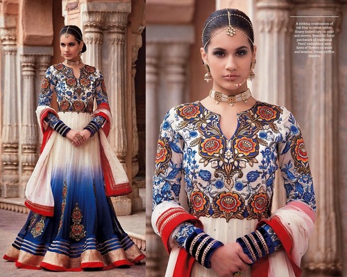 Beautiful Blue Colour Outfit Dress