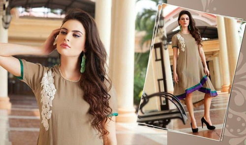 Grey Coloured Designer Kurtis