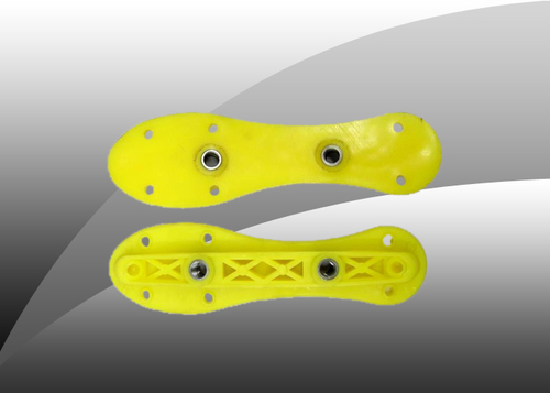 Quad Skate Plates - PVC Material, 7-8 Inch Size, Yellow Color | Crack Resistant, High Durability, Rugged Compact Design