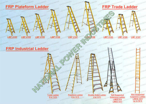 FRP PLATEFORM LADDER