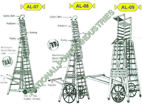 FRP PLATEFORM LADDER