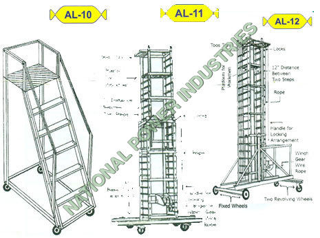 FRP PLATEFORM LADDER