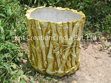 Yellow Bamboo Planter