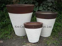 Ring Stone Planter Set
