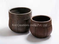 Barrel Wood Planter