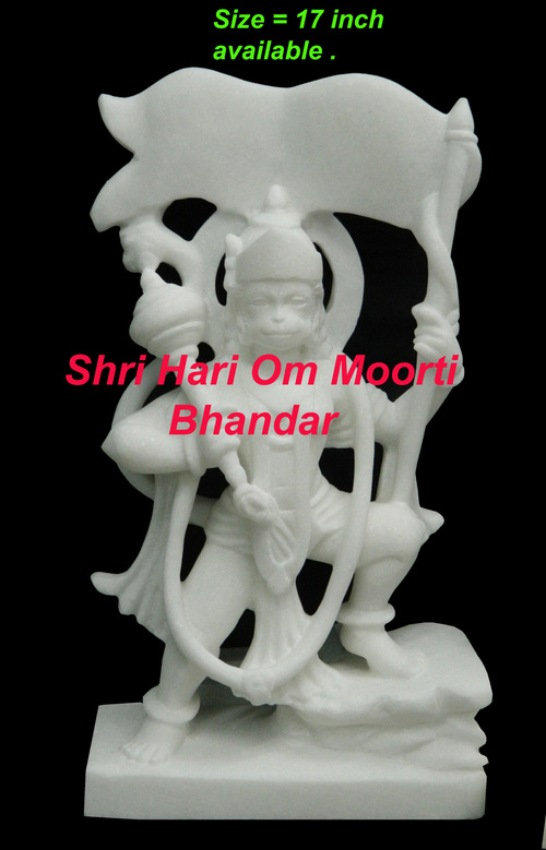 White Marble Lord Hanuman Statue
