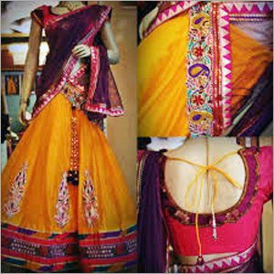 Orange Georgette Saree