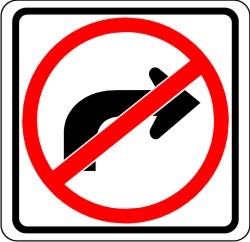 No Right Turn Signs