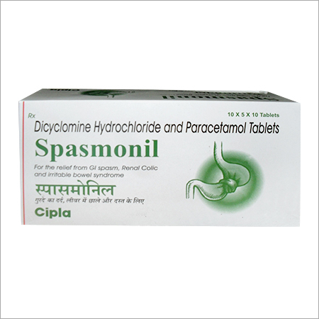 Dicyclomine Hydrochloride Paracetamol
