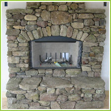 Indian Sandstone Fireplace Use: Home Decoration