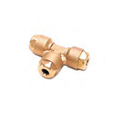 Lined Equal Tee - Brass, Size D1:4, L:12.5mm, D1:6, L:16mm, D1:8, L:19mm | High Tensile Strength, Ruggedness, Heat Resistance, Flawless Finish