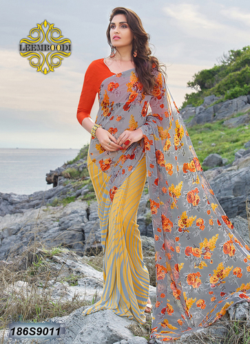 Multi Design Printed Saree - Soft Silk, 5.5 Meters, Grey | Stylish Design, Vibrant Colors, Comfortable Wear