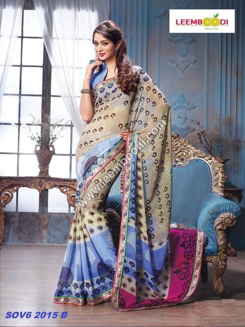 Pure Silk Printed Sarees - 5.5 Meters, 44 Inches Width | Soft Texture, Vibrant Digital Prints, Elegant Drape