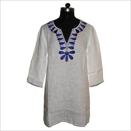 Embroidered Ladies Linen Tunic