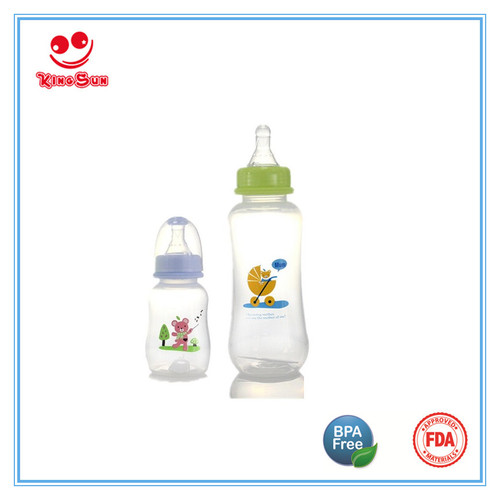 PP Baby Feeding Bottle - 8oz/240ml Transparent | Eco-Friendly BPA Free Silicone Nipples FDA Approved