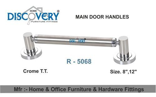 Steel Door Handle - 8-12 Inch, Stainless Steel, Silver Finish | Durable Design with Elegant Look