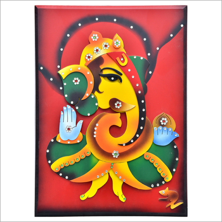 Lord Ganesha Wall Hanging Folk Art