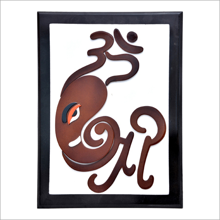 Wooden Om Ganesha Wall Hanging