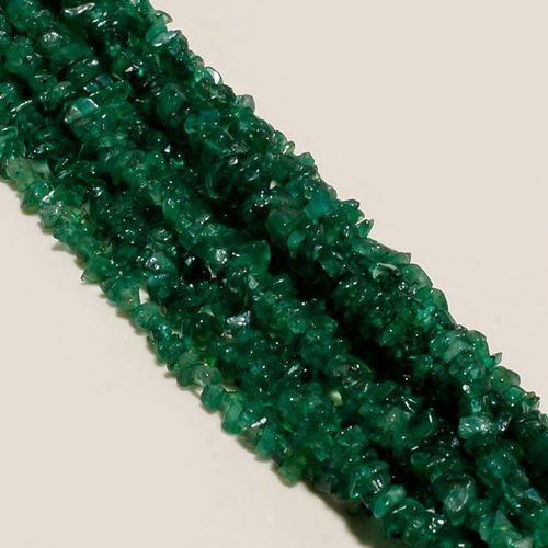 Necklaces Natural Emerald 15 Inch Plain Uncut Beads