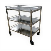 Stainless Steel Instrument Trolley 3 Tier - Design: Cross