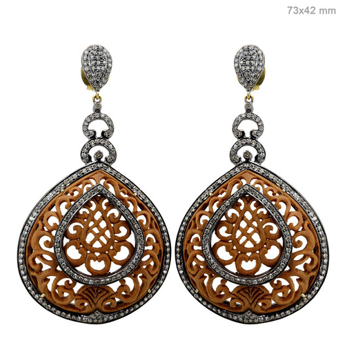 Ivory Carving Earrings